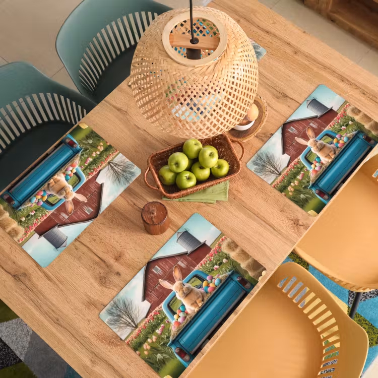 Placemat - 6 stuks - Konijn - Boerderij - Eieren — 6