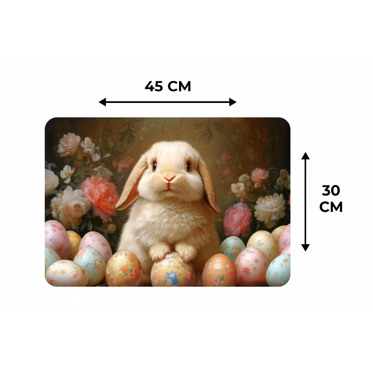 Placemat - 6 stuks - Konijn - Paaseieren - Stilleven — 3