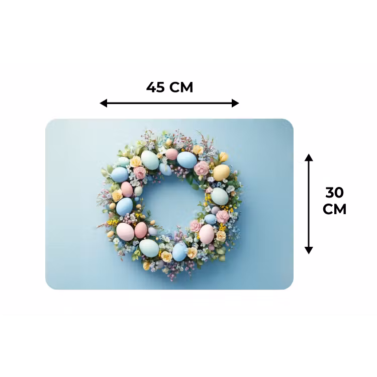 Placemat - 6 stuks - Krans - Eieren - Bloemen — 3