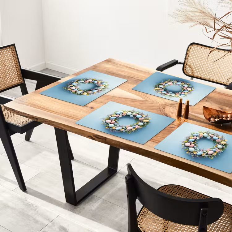 Placemat - 6 stuks - Krans - Eieren - Bloemen — 5
