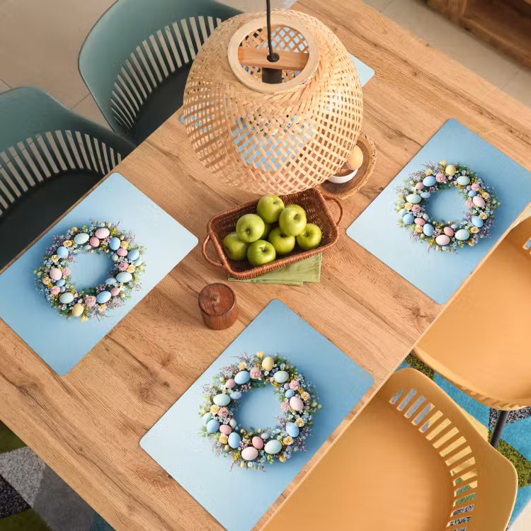 Placemat - 6 stuks - Krans - Eieren - Bloemen — 6