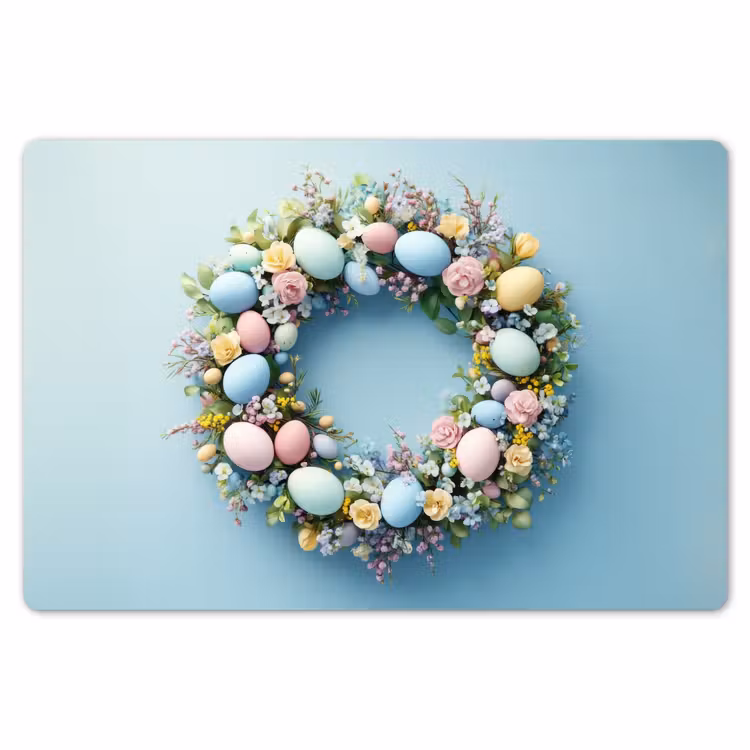 Placemat - 6 stuks - Krans - Eieren - Bloemen — 7