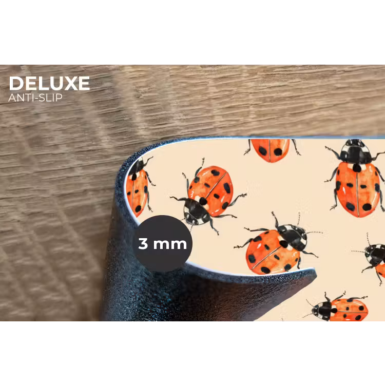 Placemat - 6 stuks - Lieveheersbeestjes - Patroon - Rood — 4