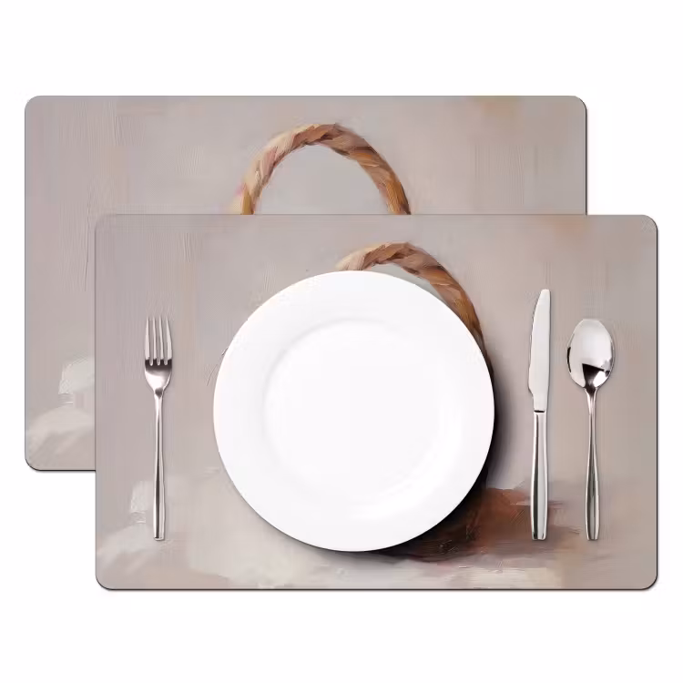Placemat - 6 stuks - Mand - Eieren - Roze — 2