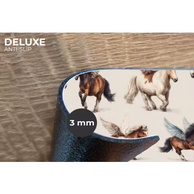 Placemat - 6 stuks - Paarden - Vleugels - Kleurrijk — 4