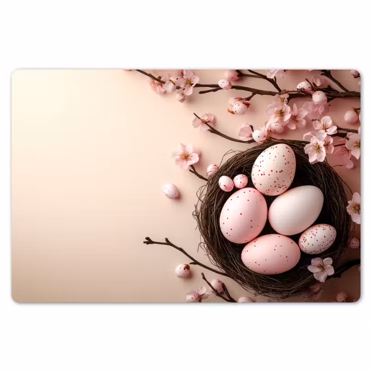 Placemat - 6 stuks - Roze - Bloesems - Eieren — 7