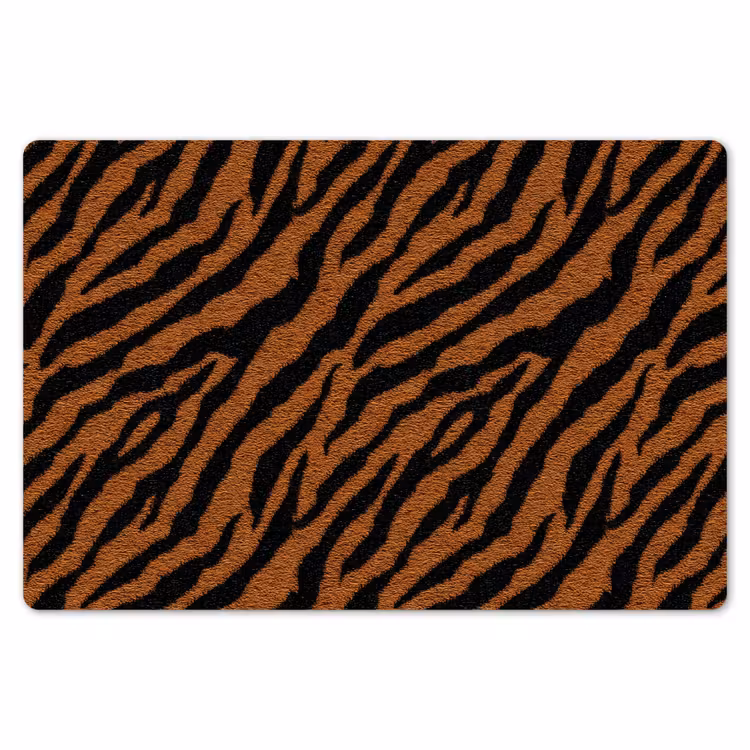 Placemat - 6 stuks - Tijger - Zwart - Vacht — 7