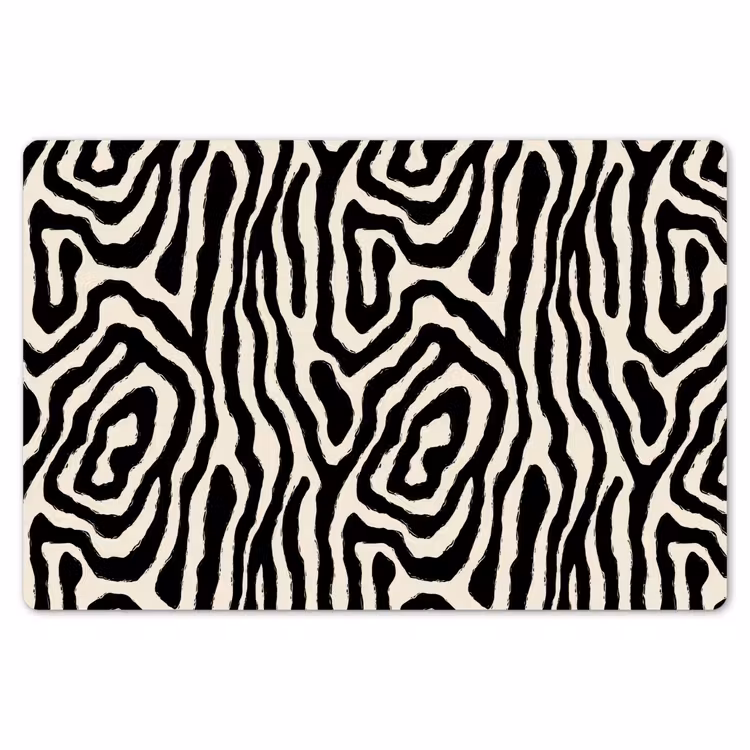 Placemat - 6 stuks - Zebra - Zwart - Abstract — 7