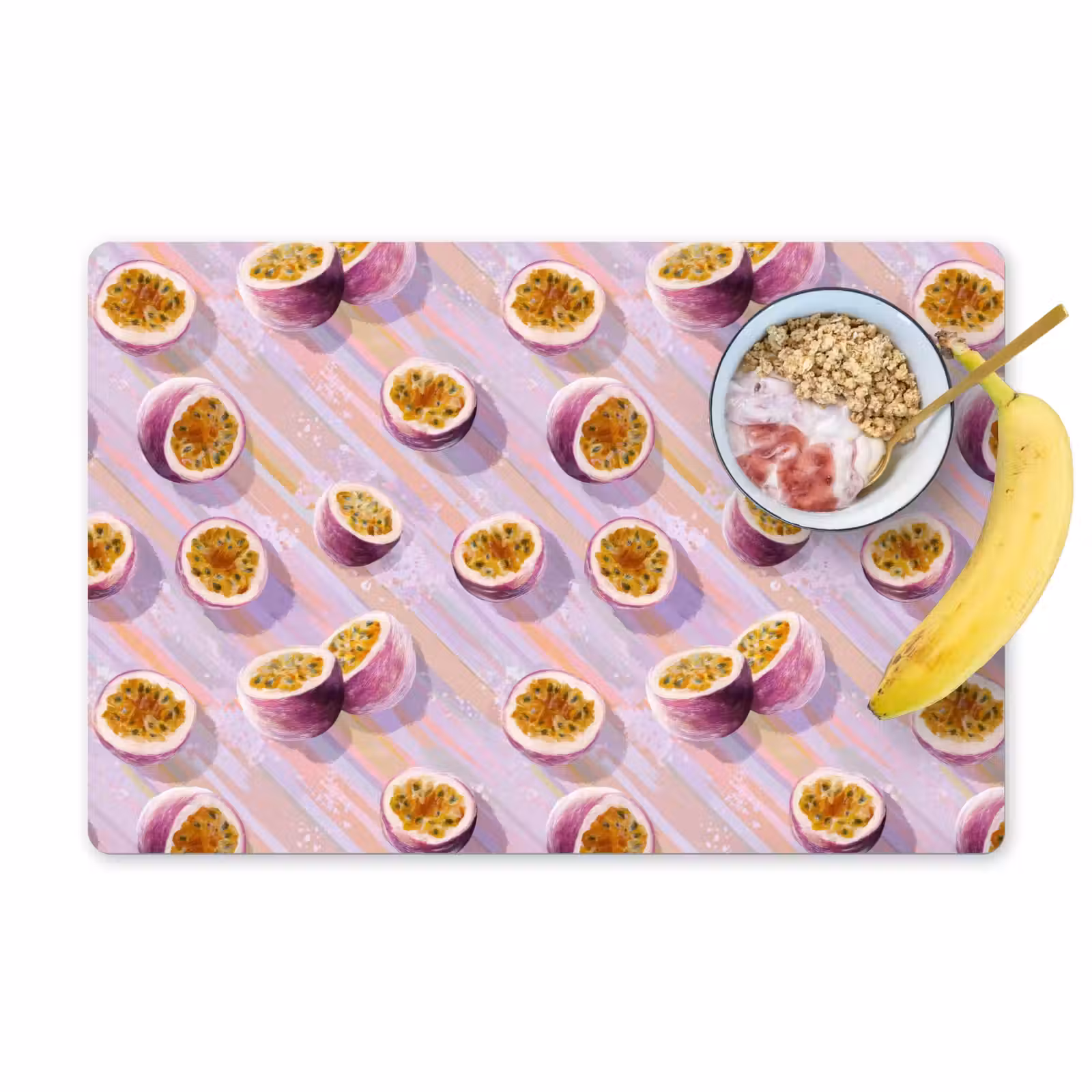 Placemat - 6 stuks - Passievrucht - Tropisch - Paars — 1