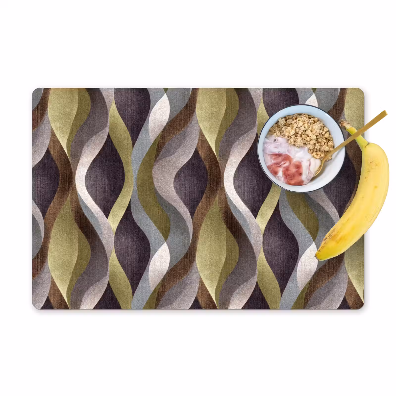 Placemat - 6 stuks - Retro - Banen - Kleurrijk — 1
