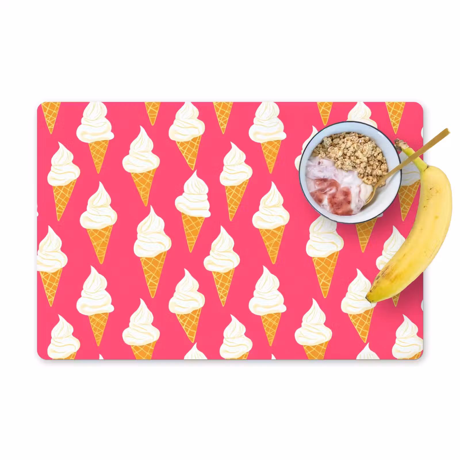 Placemat - 6 stuks - Softijs - Horentje - Roze — 1