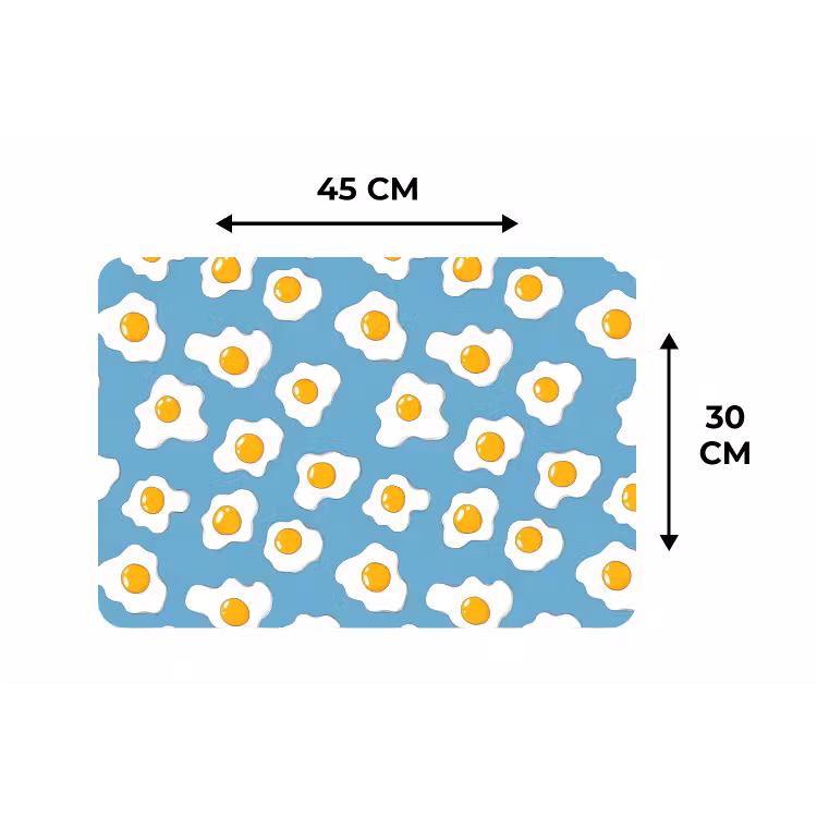 Placemat - 6 stuks - Eieren - Dooiers - Blauw — 3