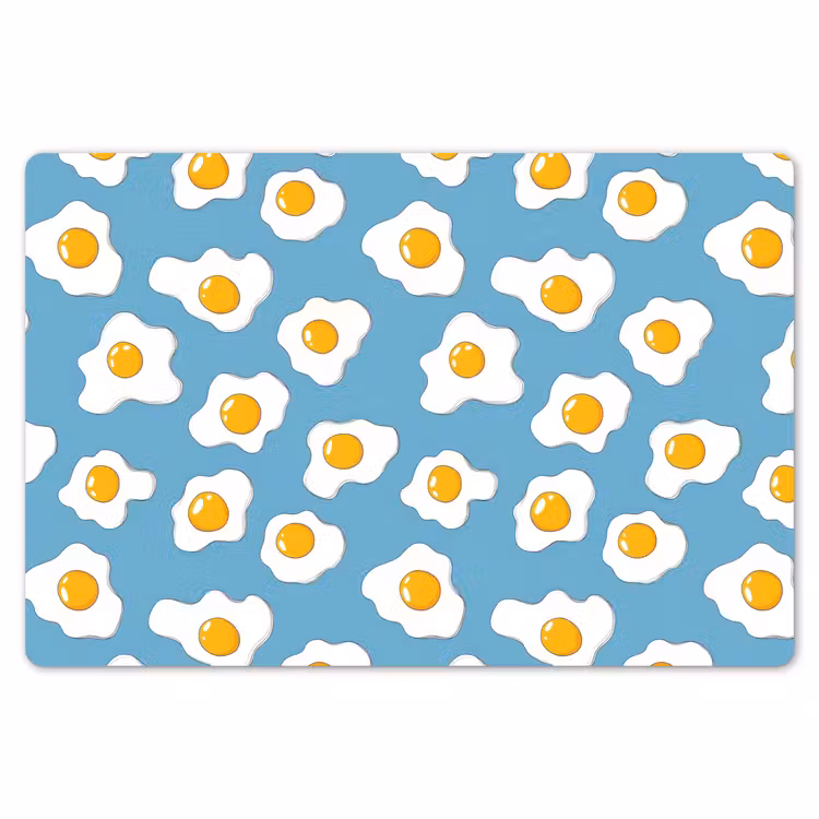 Placemat - 6 stuks - Eieren - Dooiers - Blauw — 7