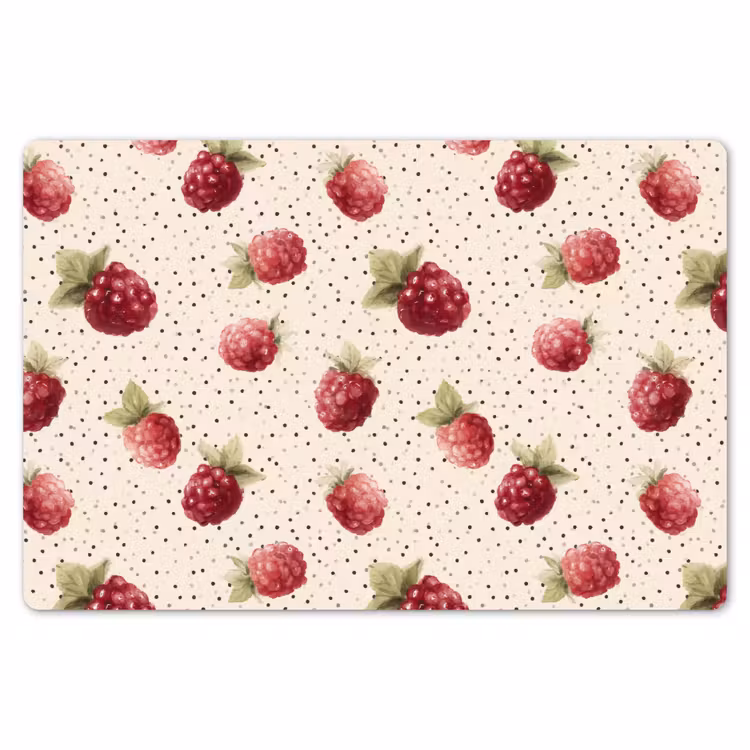 Placemat - 6 stuks - Framboos - Stippen - Rood — 7
