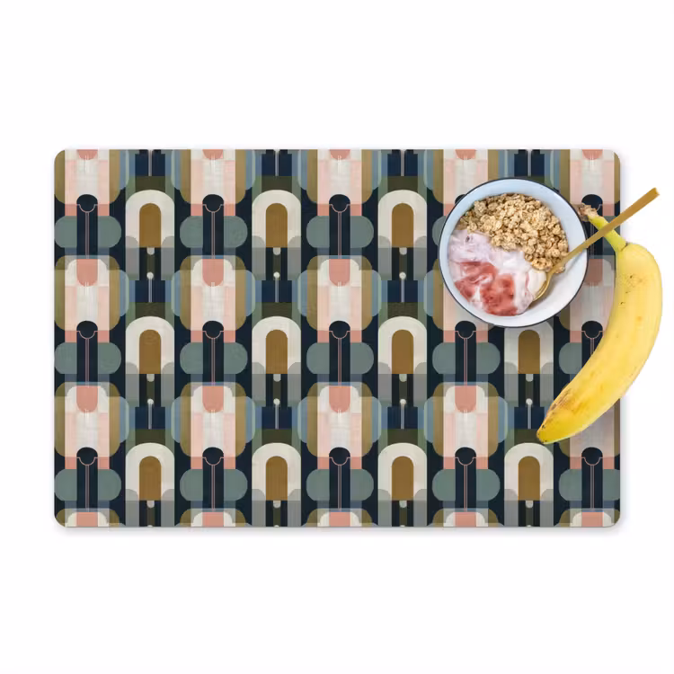 Placemat - 6 stuks - Geografisch - Modern - Kleurrijk — 1