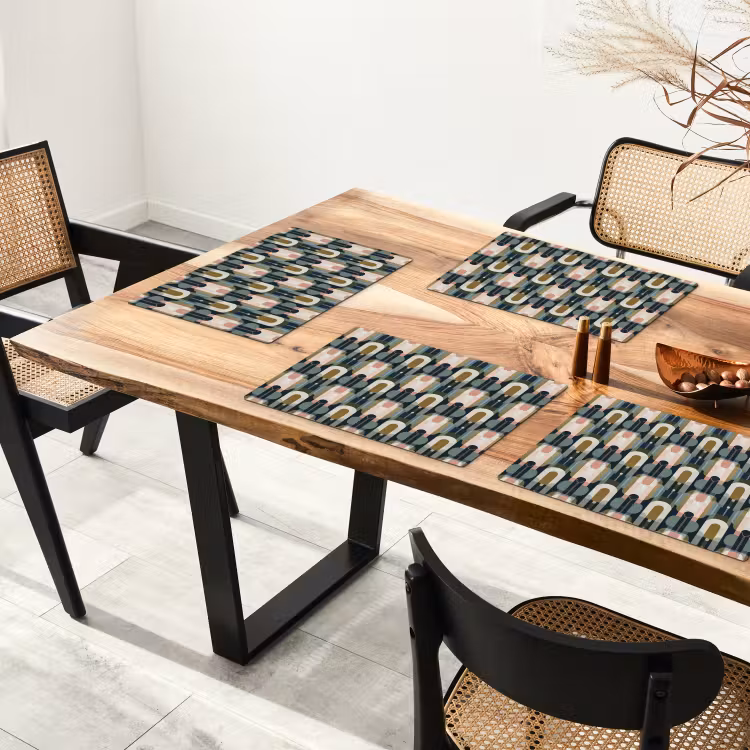 Placemat - 6 stuks - Geografisch - Modern - Kleurrijk — 5