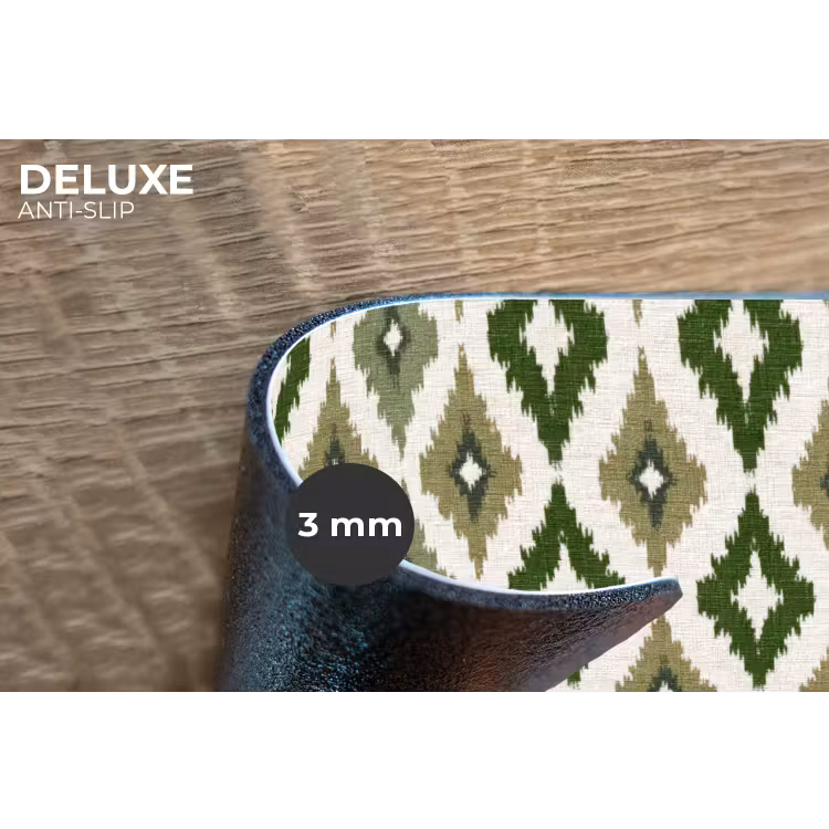 Placemat - 6 stuks - Geografisch - Ruitmotief - Groen — 4