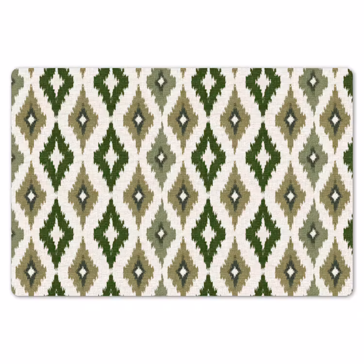 Placemat - 6 stuks - Geografisch - Ruitmotief - Groen — 7