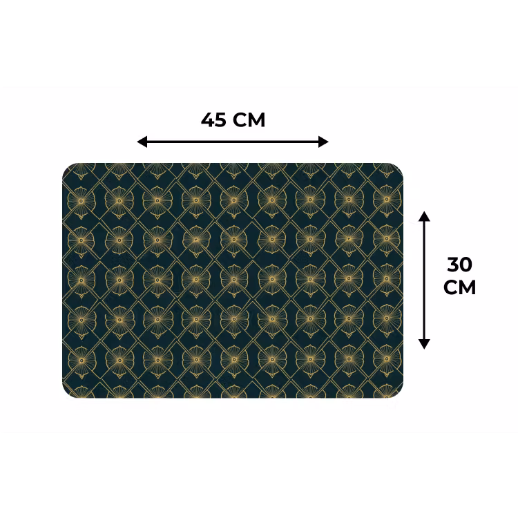 Placemat - 6 stuks - Geometrisch - Elegant - Groen — 3