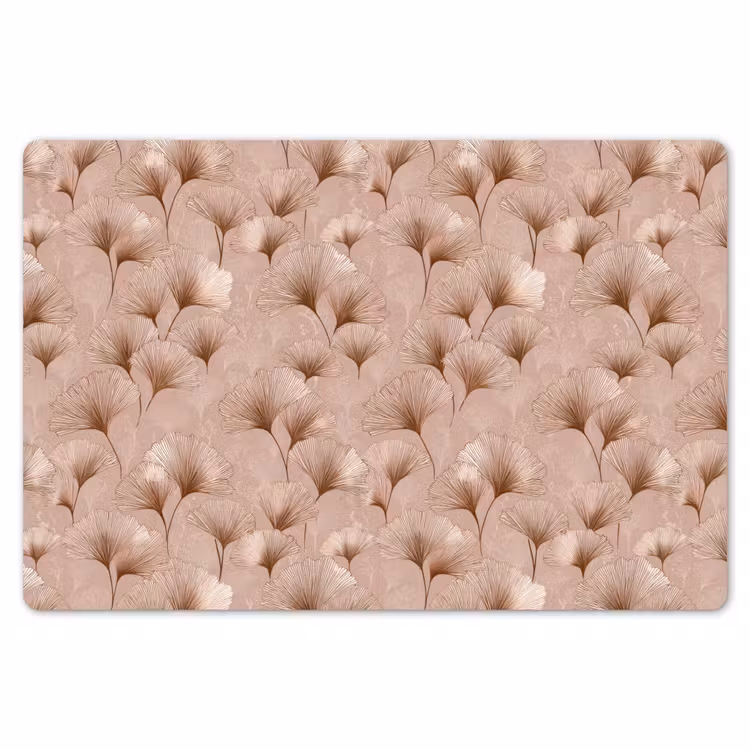Placemat - 6 stuks - Ginkgo - Patroon - Roze — 7