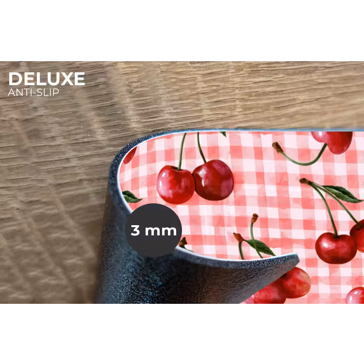 Placemat - 6 stuks - Kersen - Blokken - Rood — 4