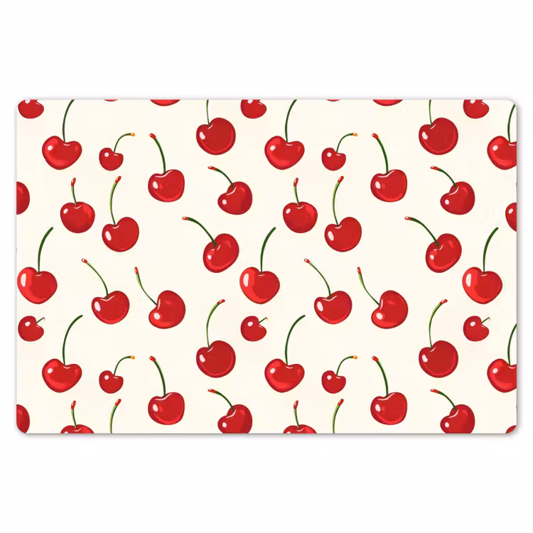 Placemat - 6 stuks - Kersen - Minimalistisch - Rood — 7