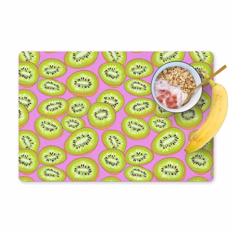 Placemat - 6 stuks - Kiwi - Speels - Groen — 1