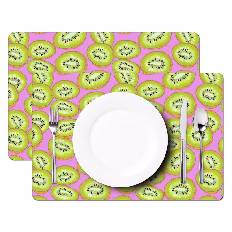 Placemat - 6 stuks - Kiwi - Speels - Groen — 2