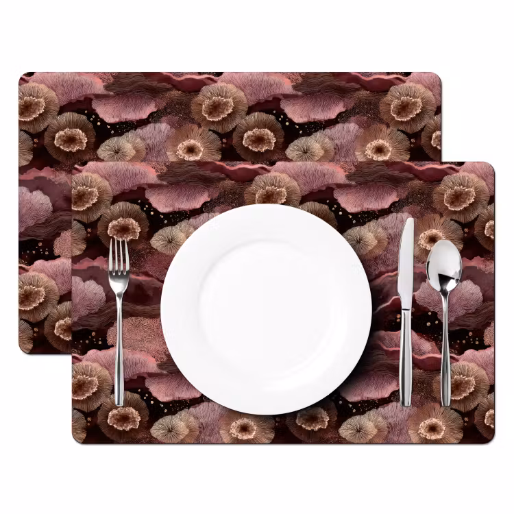 Placemat - 6 stuks - Koraal - Organisch - Roze — 2