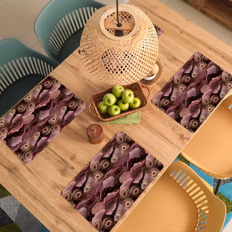 Placemat - 6 stuks - Koraal - Organisch - Roze — 6