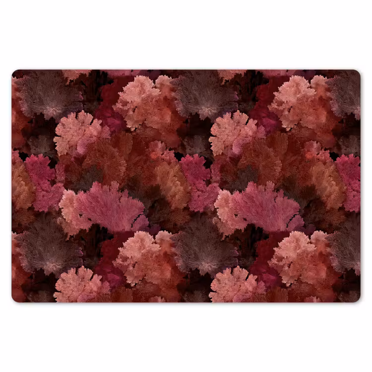 Placemat - 6 stuks - Koraal - Textuur - Kleurrijk — 7
