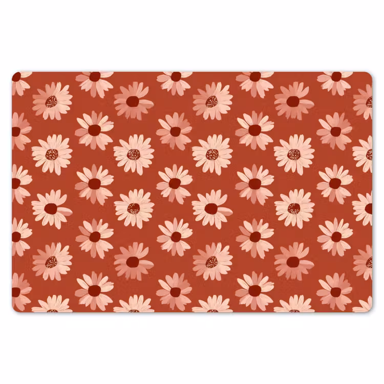 Placemat - 6 stuks - Madelief - Retro - Terracotta — 7