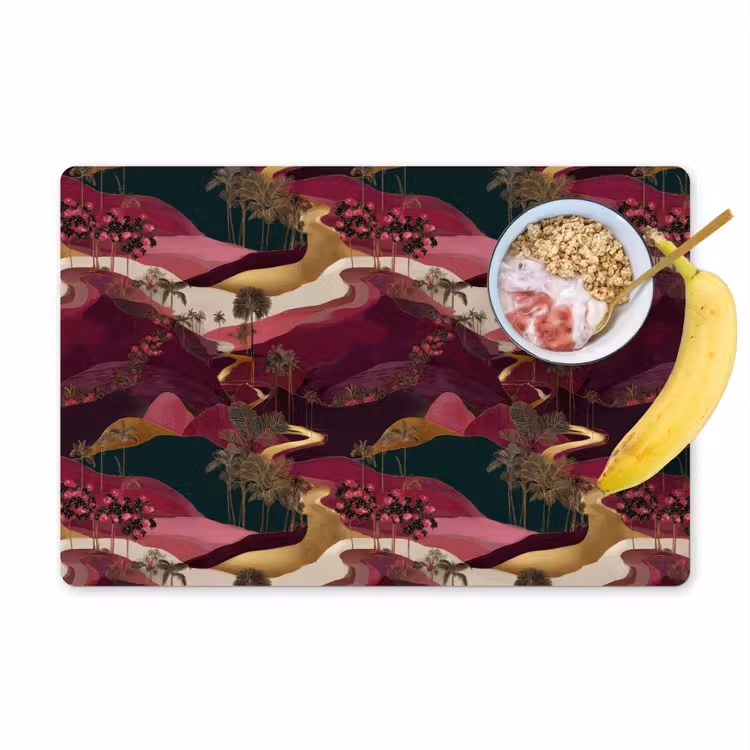 Placemat - 6 stuks - Magisch - Palmbomen - Goud — 1