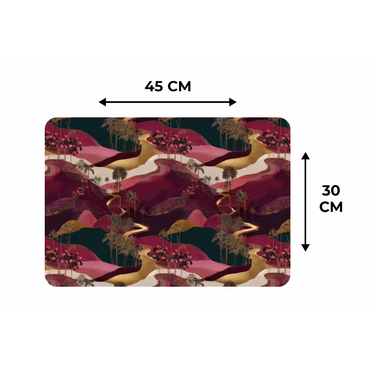 Placemat - 6 stuks - Magisch - Palmbomen - Goud — 3