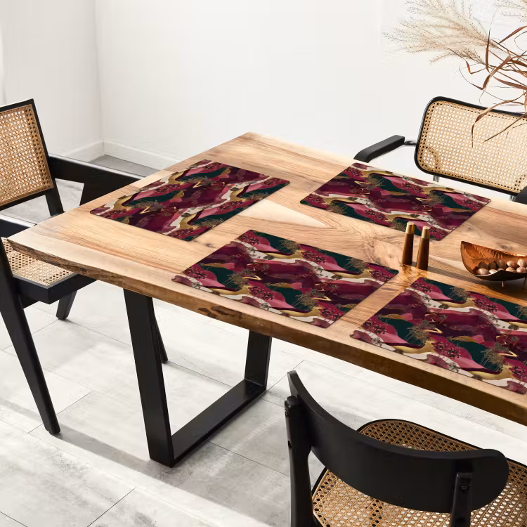 Placemat - 6 stuks - Magisch - Palmbomen - Goud — 5