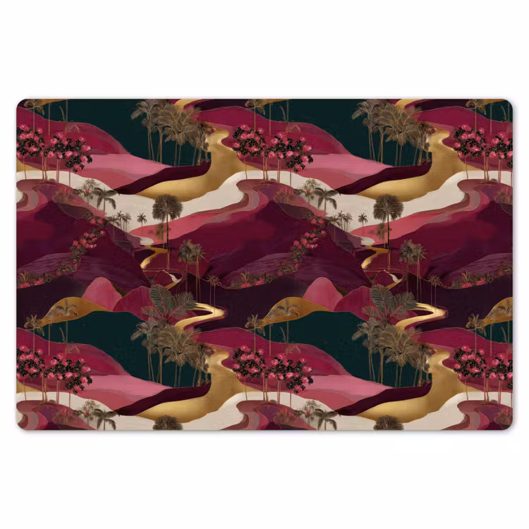 Placemat - 6 stuks - Magisch - Palmbomen - Goud — 7