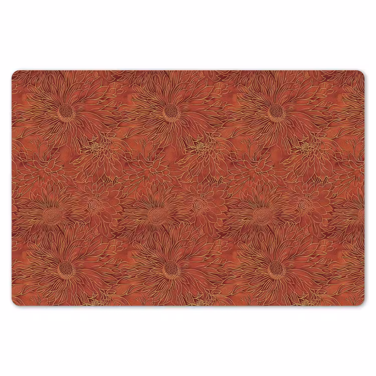 Placemat - 6 stuks - Oosters - Bloemen - Terracotta — 7