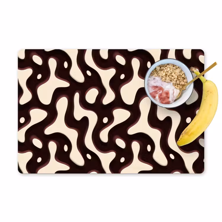 Placemat - 6 stuks - Organisch - Krachtig - Bruin — 1