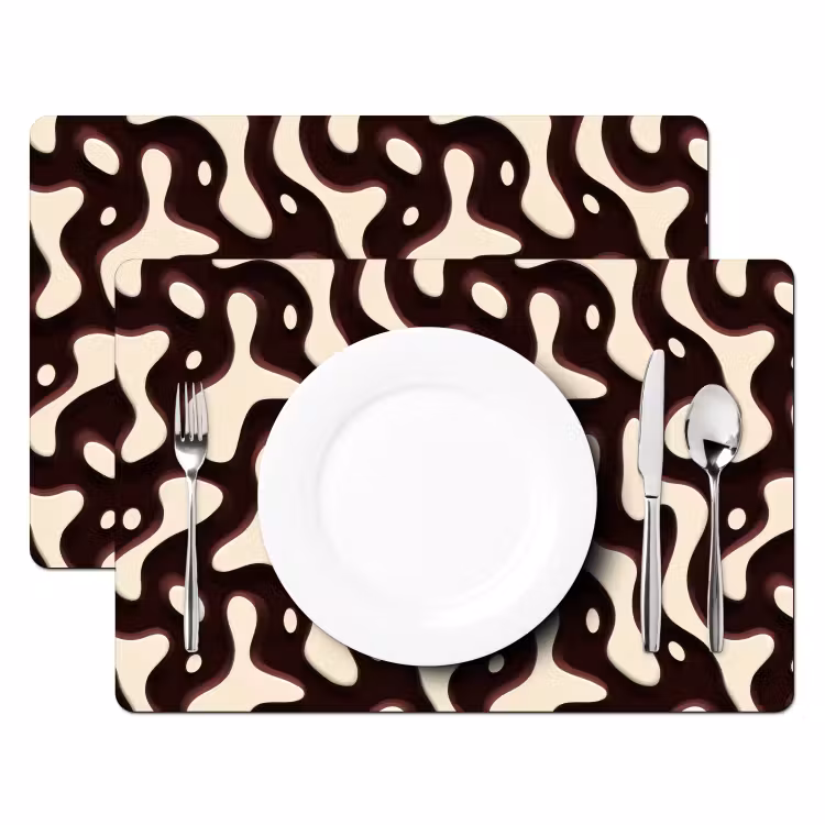 Placemat - 6 stuks - Organisch - Krachtig - Bruin — 2