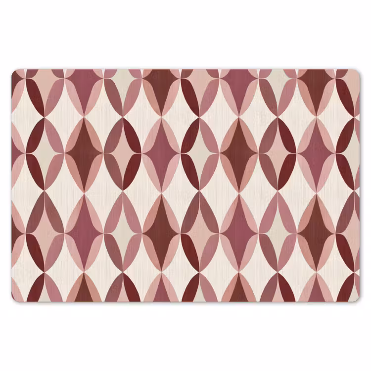 Placemat - 6 stuks - Ovaal - Textuur - Roze — 7
