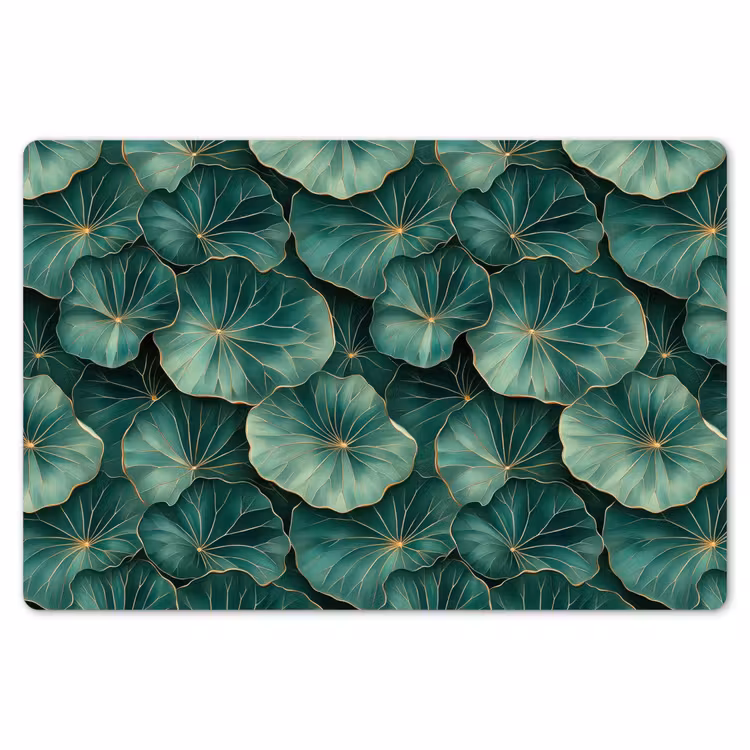 Placemat - 6 stuks - Patroon - Bladeren - Groen — 7