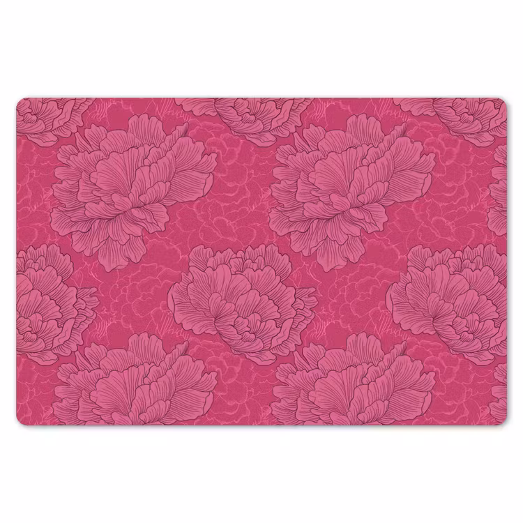 Placemat - 6 stuks - Pioenrozen - Energiek - Roze — 7
