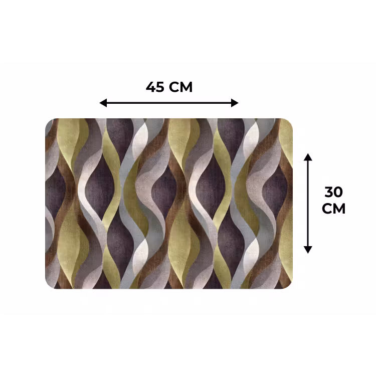 Placemat - 6 stuks - Retro - Banen - Kleurrijk — 3