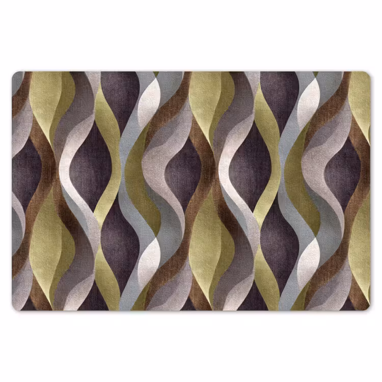 Placemat - 6 stuks - Retro - Banen - Kleurrijk — 7