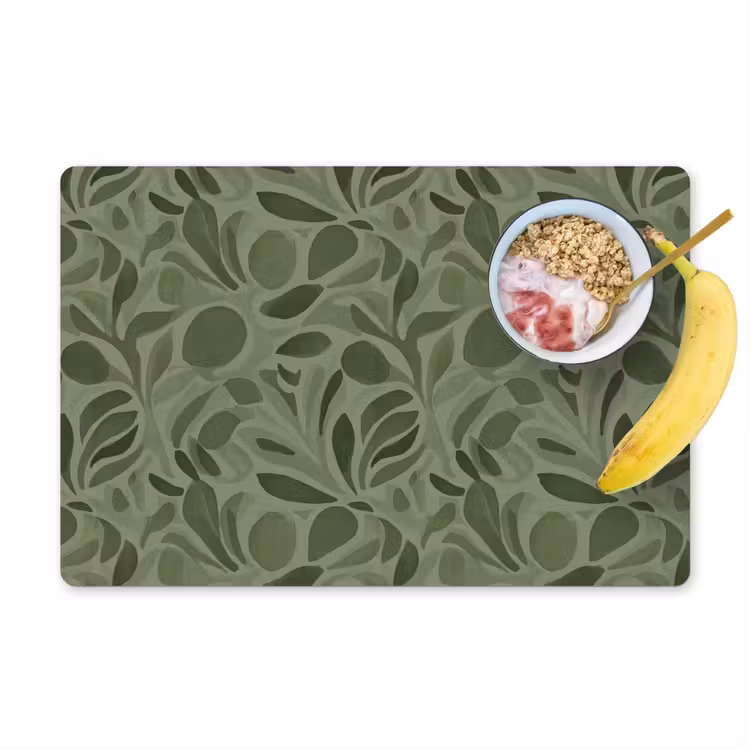 Placemat - 6 stuks - Sereen - Bladeren - Groen — 1