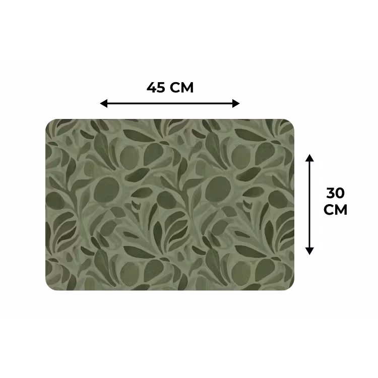 Placemat - 6 stuks - Sereen - Bladeren - Groen — 3