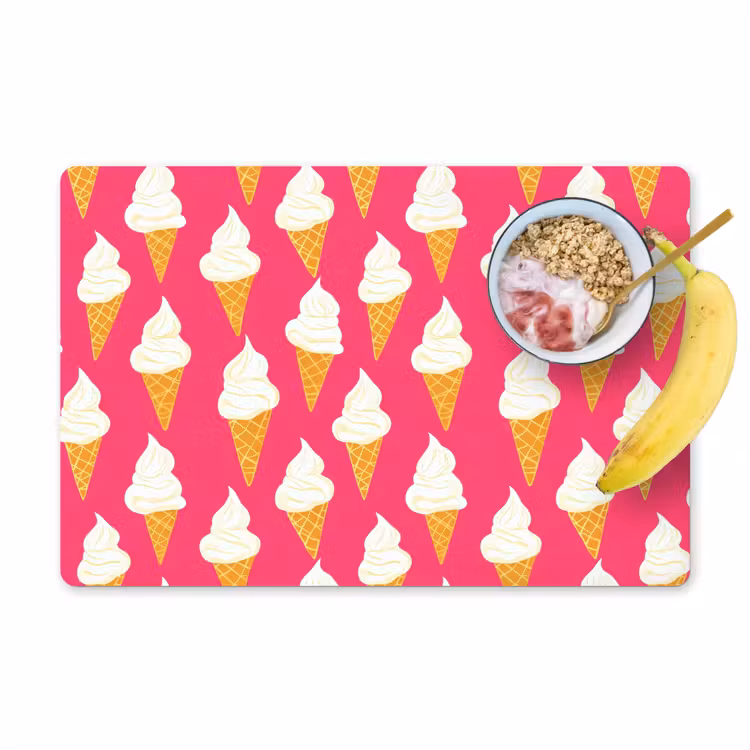 Placemat - 6 stuks - Softijs - Horentje - Roze — 1
