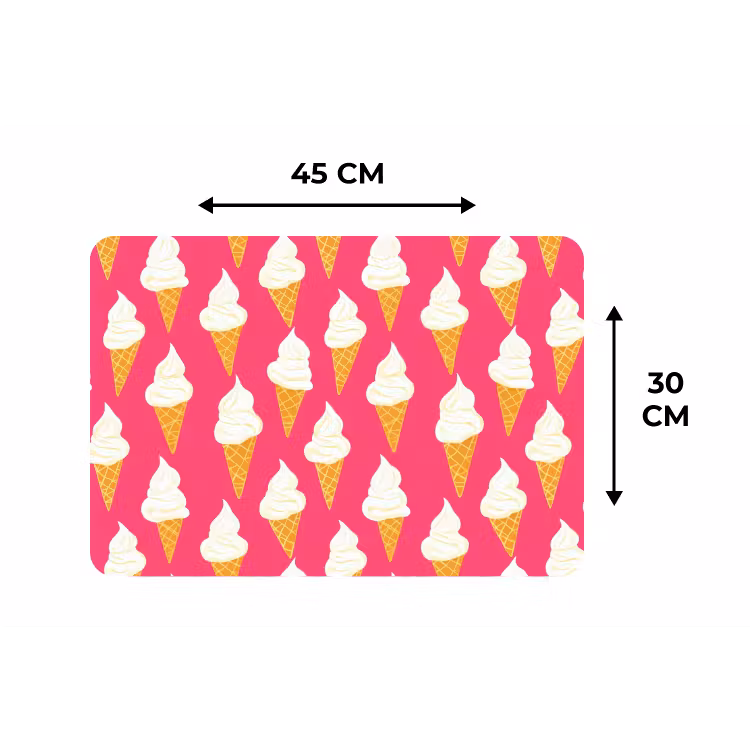 Placemat - 6 stuks - Softijs - Horentje - Roze — 3