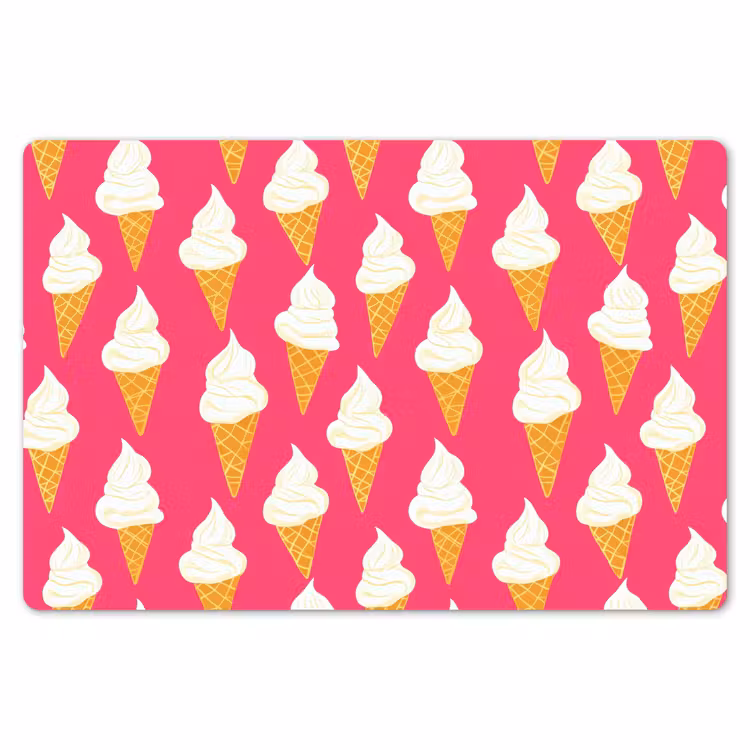 Placemat - 6 stuks - Softijs - Horentje - Roze — 7