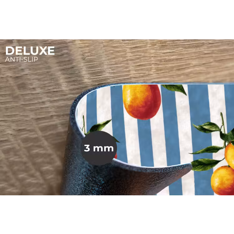 Placemat - 6 stuks - Strepen - Citroen - Blauw — 4